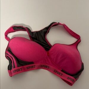 Sport Women's Pink and Black Sports Bra